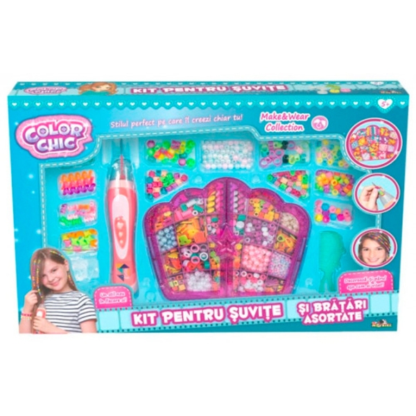 Set de creație Noriel Color Chic Kit Pentru Șuvițe INT6894 Pink pentru fetițe, 5+ photo 2