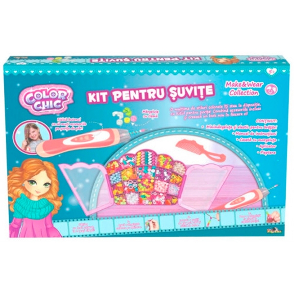 Set de creație Noriel Color Chic Kit Pentru Șuvițe INT6894 Pink pentru fetițe, 5+ photo 3
