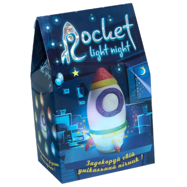 Set de creație Strateg Rocket light night 30709 Multicolor Pentru copii, 3+ photo 2