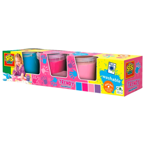 Креативный набор SES Finger Paint Trendy 00304 Разноцветный Для детей, 3+ photo 3