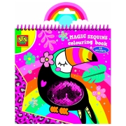 Креативный набор SES Magic Sequins Colouring Book 00114 Розовый для девочек, 3+