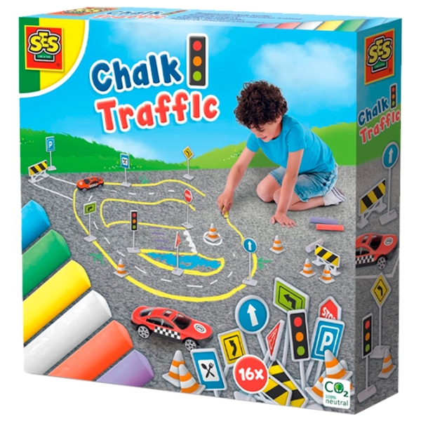 Креативный набор SES Chalk traffic 02203S Разноцветный Для детей, 3+ photo 2