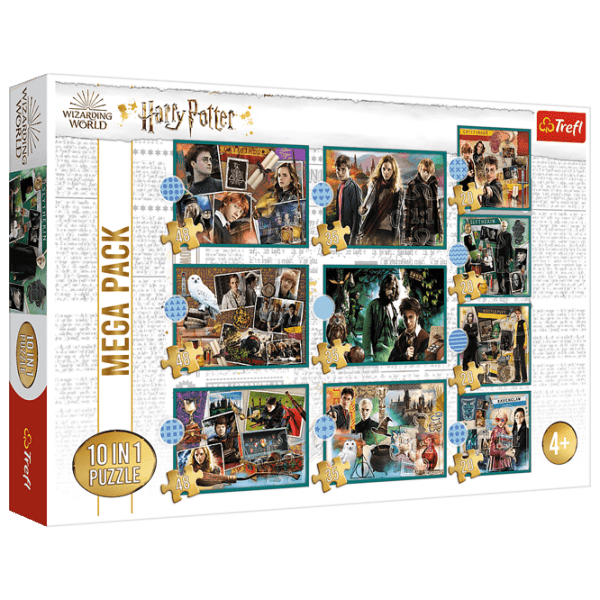 Puzzle 2D Trefl 10 in 1 In the world of Harry Potter (90392) Numărul de piese: 329, Vârsta recomandată: 4+ photo 1