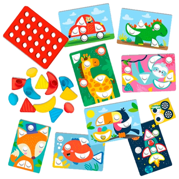 Set de creație SES My first - Mosaic with shapes 14420S Multicolor Pentru copii, 3+ photo 1