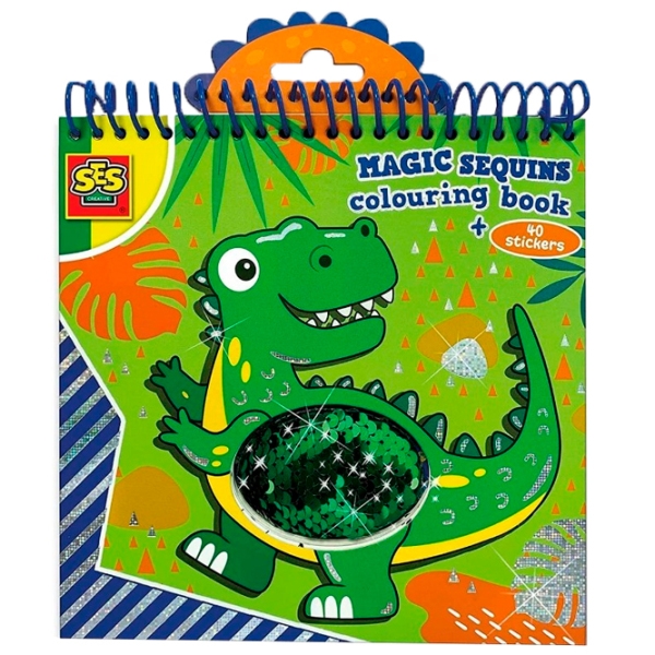 Set de creație SES Magic Sequins Colouring Book 00116S Multicolor Pentru copii, 3+ photo 1