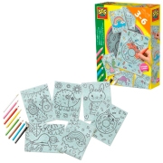 Креативный набор SES Coloring Glitter Cards 14621S Разноцветный Для детей, 3+