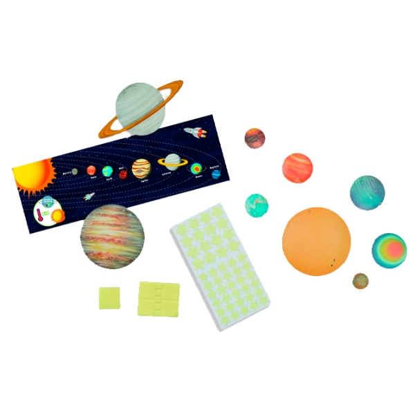 Set de creație SES Glowing solar system 25123S Multicolor Pentru copii, 3+ photo 1