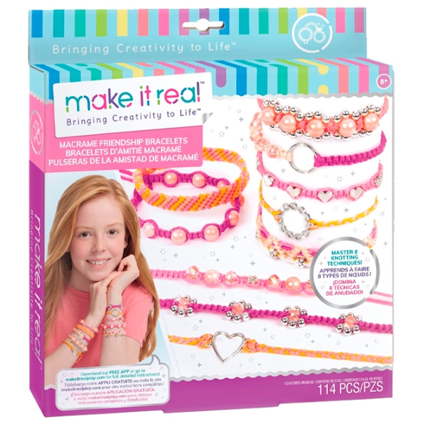 Креативный набор Make It Real Macrame Friendship Bracelets 1318M Разноцветный Для девочек, 8+ photo 3