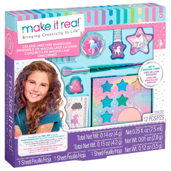Креативный набор Make It Real Deluxe Unicorn Makeup Set 2461M Разноцветный для девочек, 8+ photo 1