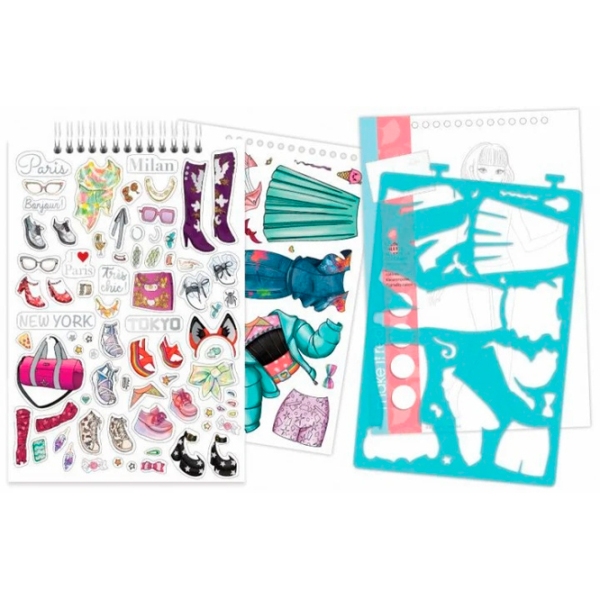 Set de creație Make It Real Fashion Design Sketchbook: City Style 3207M Multicolor pentru fetițe, 6+ photo 4