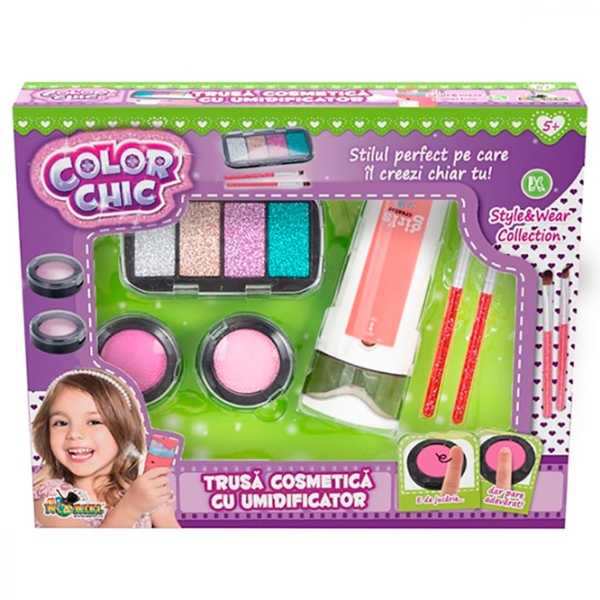 Set de creație Noriel Color Chic - Trusa Cosmetică Cu Umidificător INT5798 Multicolor pentru fetițe, 5+ photo 2