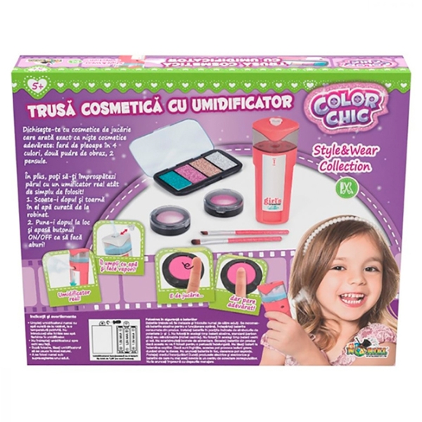 Set de creație Noriel Color Chic - Trusa Cosmetică Cu Umidificător INT5798 Multicolor pentru fetițe, 5+ photo 3