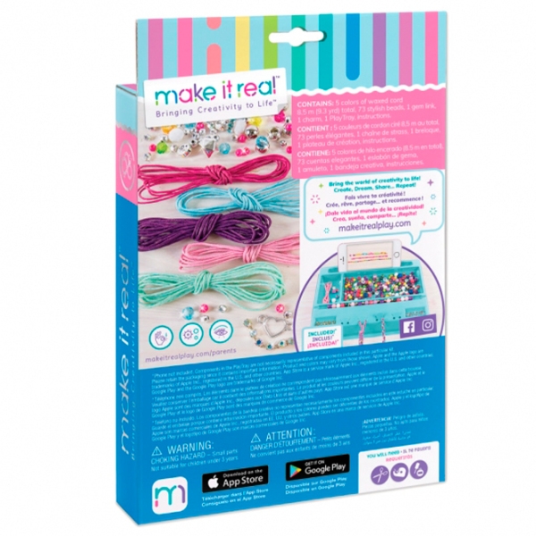 Креативный набор Make It Real Rainbow Bling Bracelets 1206M Разноцветный Для девочек, 8+ photo 2
