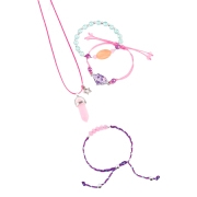Set de creație Make It Real Gem Stone Jewelry 1211M Multicolor Pentru fetițe, 8+