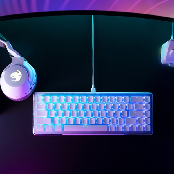 Tastatură ROCCAT Vulcan II Mini White Gaming, Cu fir photo 8