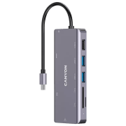 Адаптер Canyon DS-11 9-in-1 Серый USB Type-C
