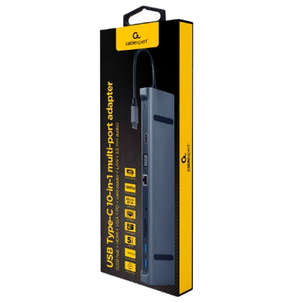 Adapter Cablexpert A-CM-COMBO10-01 Gray USB Type-C photo 4