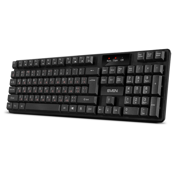 Tastatură Sven KB-C2300W Black Home and Office, Fără fir photo 2