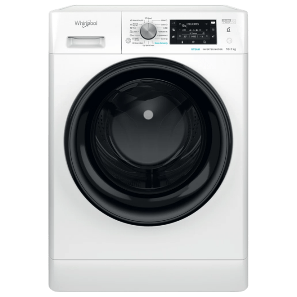 Mașină de spălat cu uscător Whirlpool FFWDD 1076258 BV EU White 10 kg, 1600 rpm, B photo 1