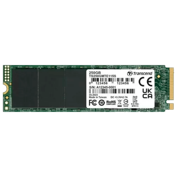SSD Transcend 115S M.2 NVMe 250 ГБ Скорость чтения: 3200 MB/ s,
Скорость записи: 1300 МБ/ с photo 1
