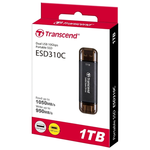 Unități de stocare externe SSD Transcend ESD310C 1 TB Black  photo 4