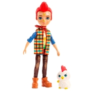 Păpușă Enchantimals Redward Rooster Cluck fermier GJX39 4+