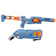 Игрушечный автомат Hasbro Nerf Elite 2.0 Double Defense F5033 Синий патронный, Стрел, 8+