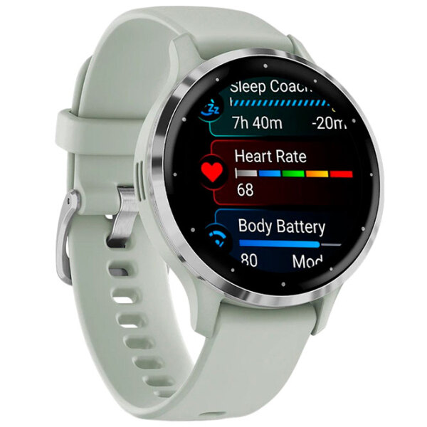 Умные часы Garmin Venu 3S Серебряный 1.2" | 41 мм | Нержавеющая сталь/Силикон| 010-02785-01 photo 3