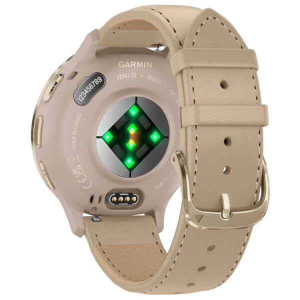 Ceas inteligent Garmin Venu 3S Gold 1.2" | 41 mm | Oțel inoxidabil/Piele
| 010-02785-55 photo 4