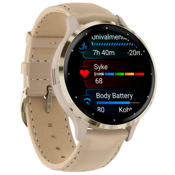 Ceas inteligent Garmin Venu 3S Gold 1.2" | 41 mm | Oțel inoxidabil/Piele
| 010-02785-55 photo 7
