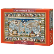 Puzzle 2D Castorland Map of the world 1639 (C-200733) Numărul de piese: 2000, V&acirc;rsta recomandată: 9+
