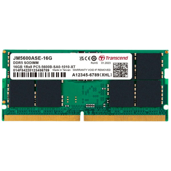 Оперативная память 16 ГБ Transcend JetRam JM5600ASE-16G SO-DIMM, DDR5, 5600 МГц photo 1