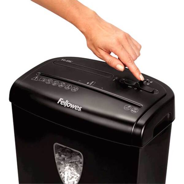 Shredder Fellowes Powershred® 8C DIN Level P-4 Black  photo 4