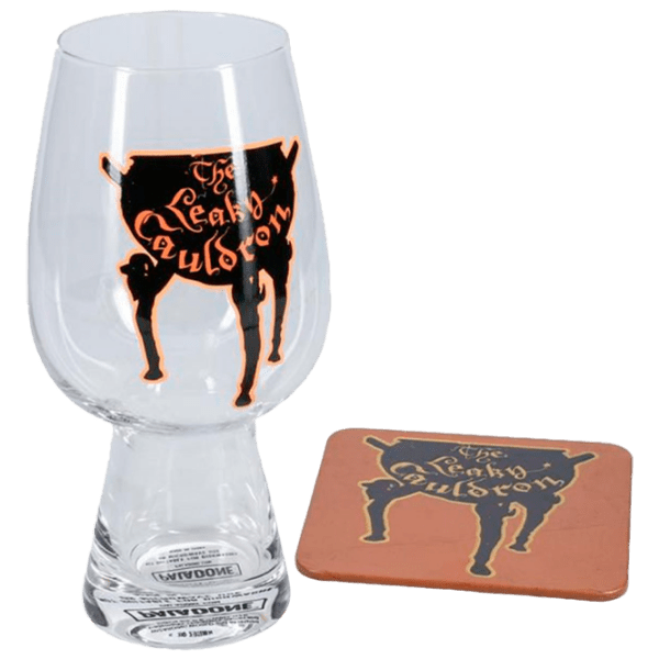 Pahar Paladone Harry Potter Leaky Cauldron Glass and Coaster Transparent  photo 1