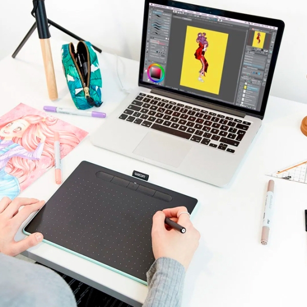 Графический планшет Wacom Intuos medium Pistachio A5, 2540 lpi photo 8