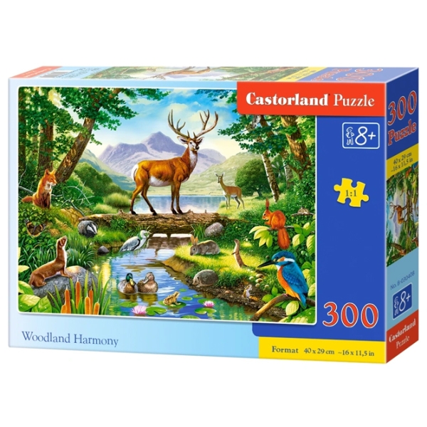 Puzzle 2D Castorland Woodland Harmony (B-030408) Numărul de piese: 300, V&acirc;rsta recomandată: 8+ photo 1