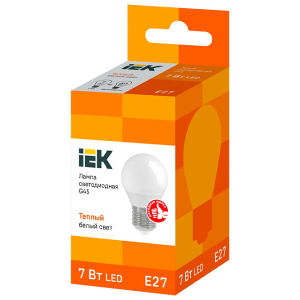 Bec LED IEK G45 LLE-G45-7-230-30-E27 E27 | 7 W | Yellow photo 2