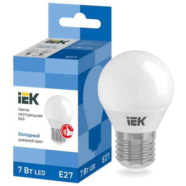 Лампочка светодиодная IEK G45 LLE-G45-7-230-65-E27 E27 | 7 Вт | White photo 3