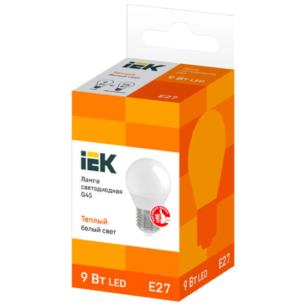 Bec LED IEK G45 LLE-G45-9-230-30-E27 E27 | 9 W | Yellow photo 2