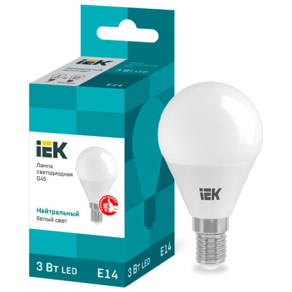 Bec LED IEK G45 LLE-G45-3-230-40-E14 E14 | 9 W | White photo 3