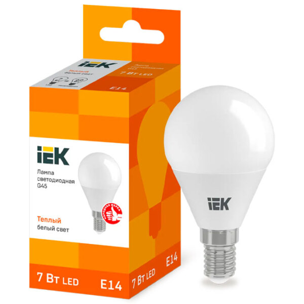 Bec LED IEK G45 LLE-G45-5-230-30-E14 E14 | 7 W | Yellow photo 3