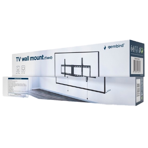 Suport TV Gembird WM-90F-01 Black VESA 800 x 400 mm photo 3