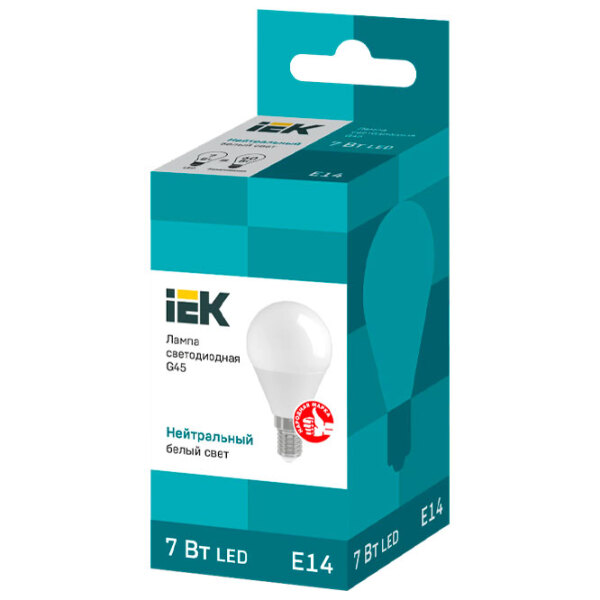 Bec LED IEK G45 LLE-G45-7-230-40-E14 E14 | 7 W | White photo 2