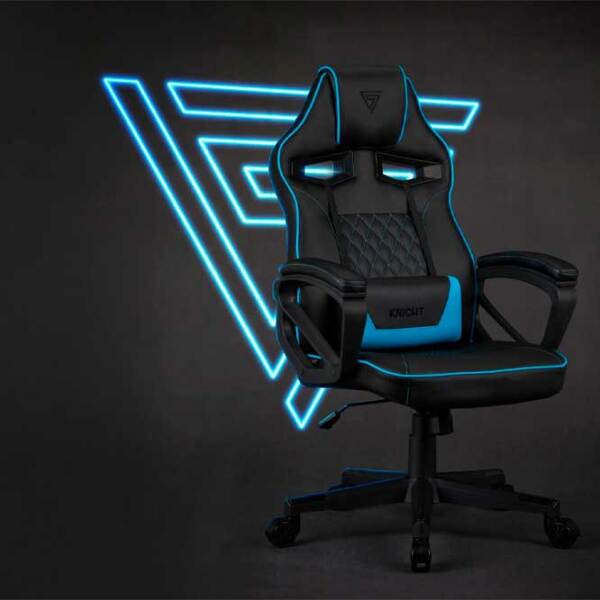 Scaun Gaming SENSE7 Knight Black Blue  photo 6
