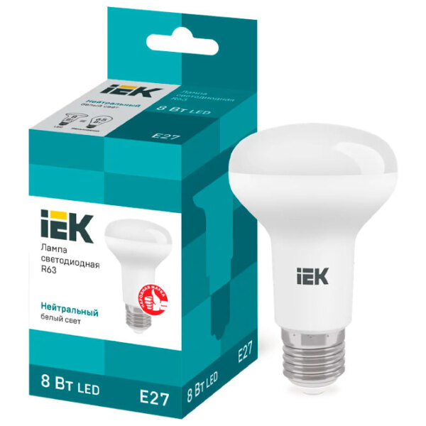 Лампочка светодиодная IEK R63 LLE-R63-8-230-40-E27 E27 | 8 Вт | Yellow photo 3