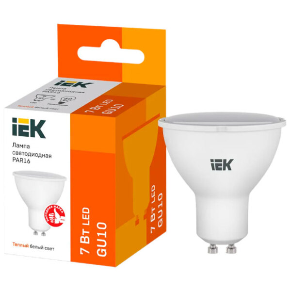 Bec LED IEK PAR16 LLE-PAR16-7-230-30-GU10 GU10 | 7 W | Yellow photo 3