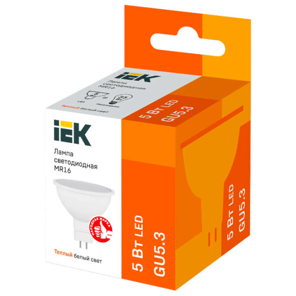 Bec LED IEK MR16 LLE-MR16-5-230-30-GU5 GU5.3 | 5 W | Yellow photo 2