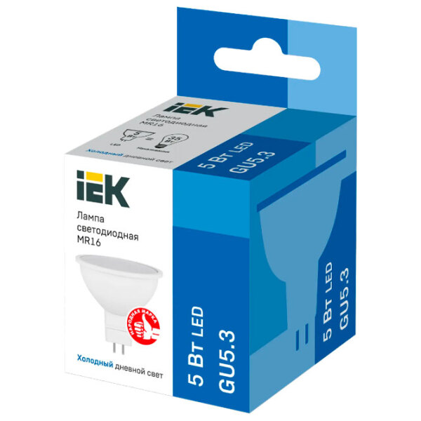 Bec LED IEK MR16 LLE-MR16-5-230-65-GU5 GU5.3 | 5 W | White photo 2