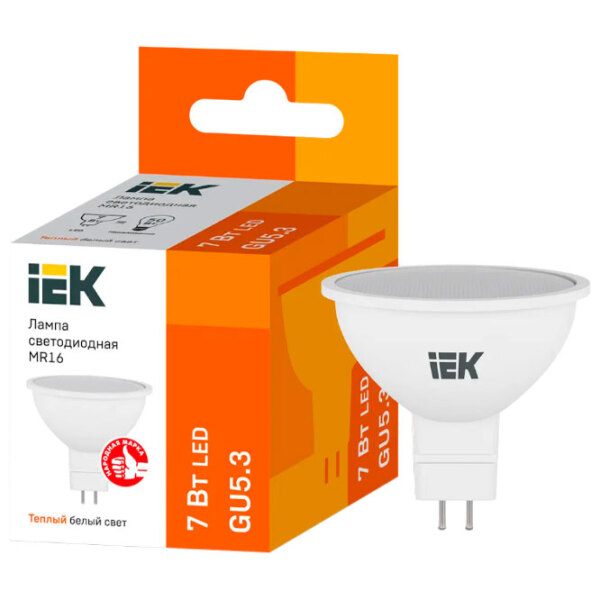 Bec LED IEK MR16 LLE-MR16-7-230-30-GU5 GU5.3 | 7 W | White photo 3