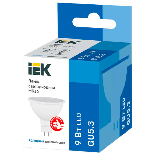 Bec LED IEK MR16 LLE-MR16-9-230-65-GU5 GU5.3 | 9 W | White photo 2